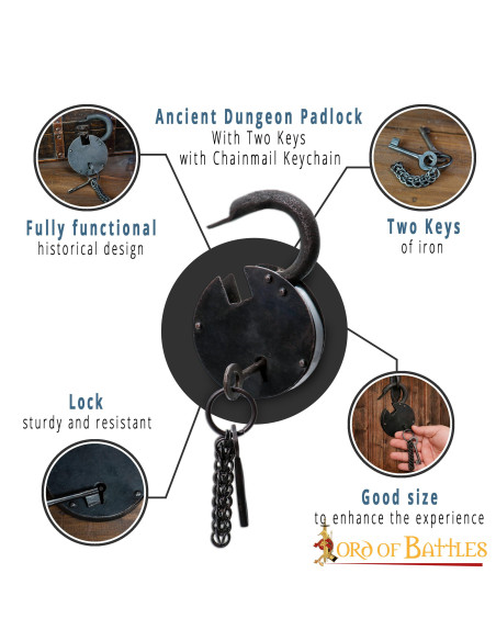 gammel hængelås middelalderlig fangehul