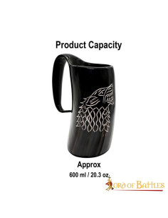 Jarra de cerveza lobo medieval para recreacionistas 2