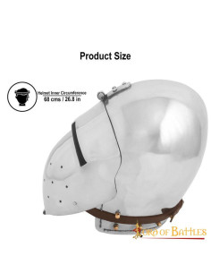 Mittelalterlicher Helm aus Bacinete mit Klappvisier und... 2