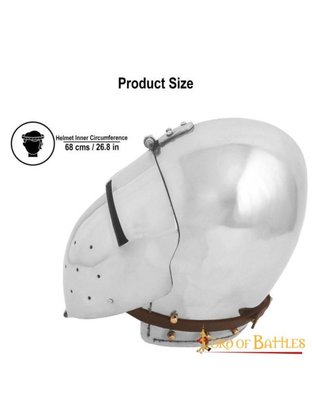 Casco Medieval Bacinete Klappvisor...