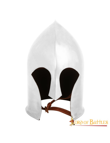Barbuta Medieval Warrior med læderfor