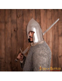 Barbuta Medieval Warrior med læderfor