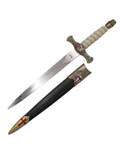 Templar middelalderdolk, hjelm i bronze