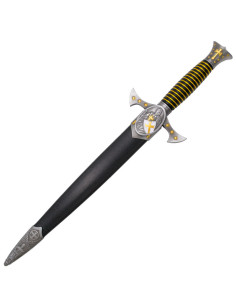 Templar middelalderdolk, korspoleret bronzefinish 2
