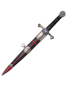 Middelalderlig Templar Dagger Guard Shield Cross 2