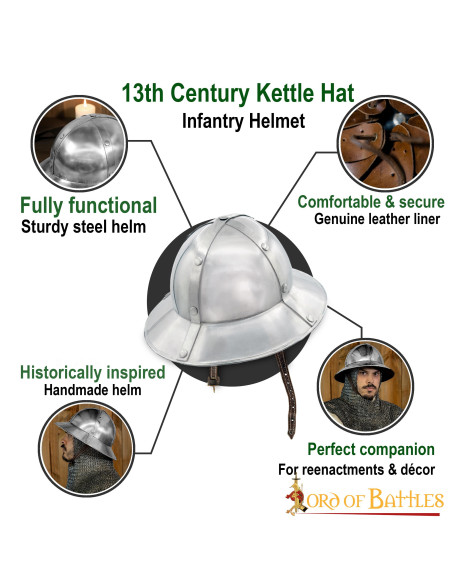 Kettle S. XIII-XIV infanteriehelm,...