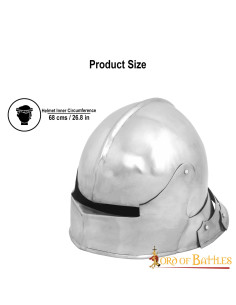 Deutscher mittelalterlicher Schallerhelm mit gepolstertem... 2