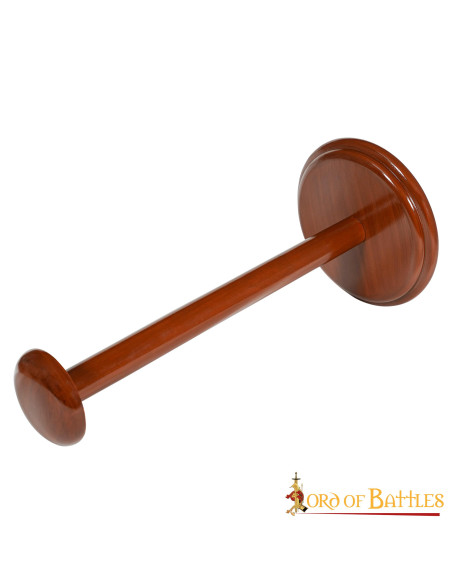 Holzständer für Helme, Höhe 45,7 cm.