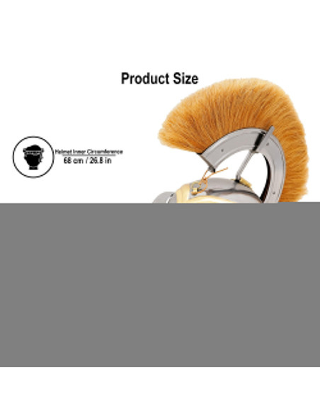 Romersk centurion hjelm med brun fane