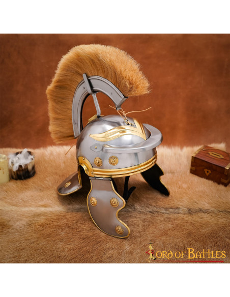 Romersk centurion hjelm med brun fane