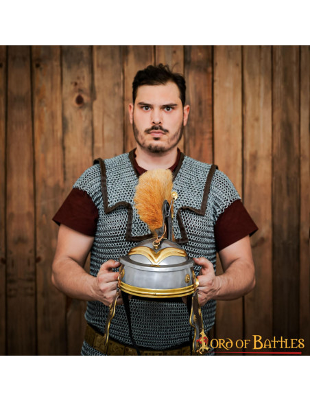 Romersk centurion hjelm med brun fane