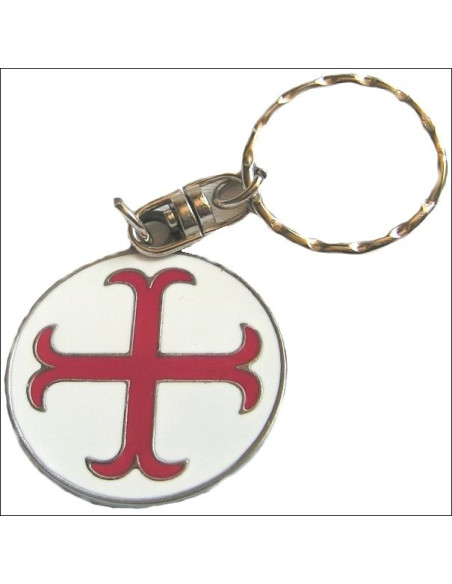 Verankerde Templar Cross sleutelhanger