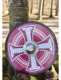 Escudo Vikingo pintado con Cruz Celta, 61 cm. Ø 2