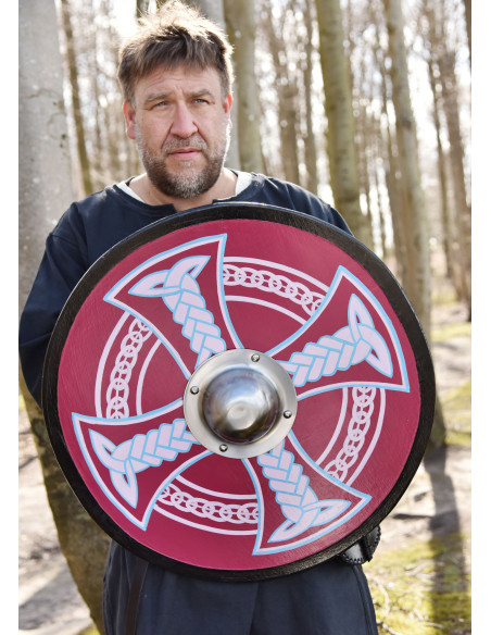 Vikingschild beschilderd met Keltisch...