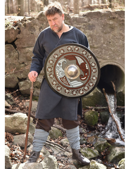 Escudo Vikingo pintado con Cuervo y...