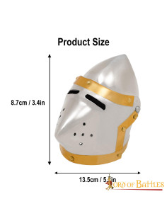 Mini Pig Face Bacinete-Helm, mit Ständer 2