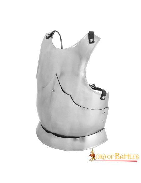 Gotisk cuirass poleret blødt stål