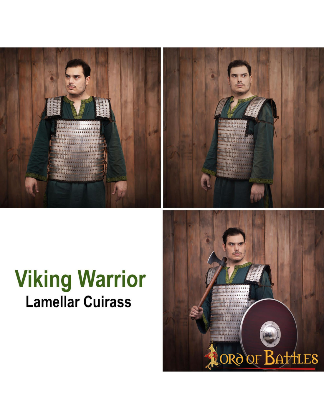 Armadura Vikinga lamelar en cuero marrón ⚔️ Tienda-Medieval