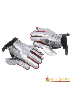 Middeleeuwse Fantasy Knight-handschoenen, zacht staal