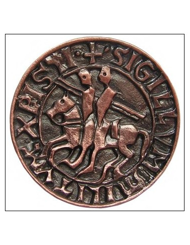 Imán sello templario, acabado cobre