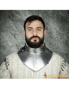 Gorjal medieval Edad Tardía, acero dulce