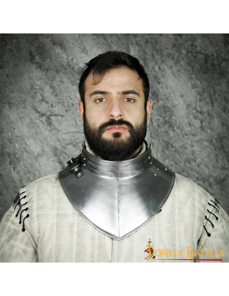 Gorjal medieval Edad Tardía, acero dulce