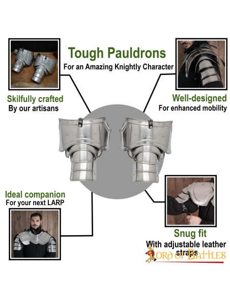Middelalderlig ridder skulderpuder,...