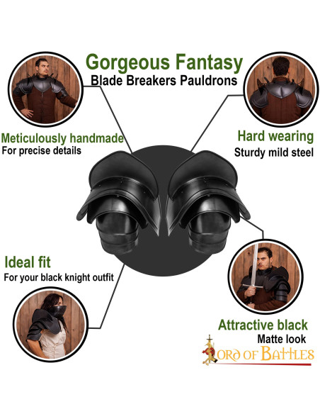 Fantasy Knights sorte skulderpuder...