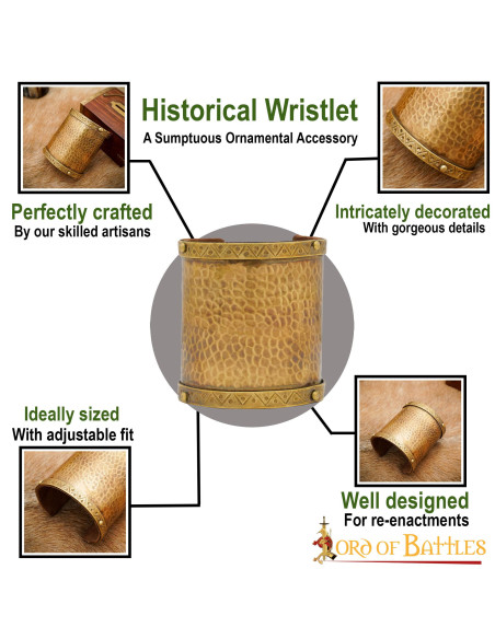 Verziertes Armband aus massivem Messing