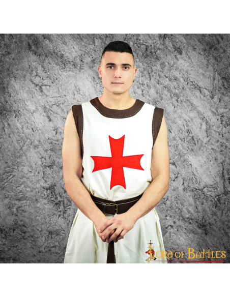 Tabardo caballero templario blanco...