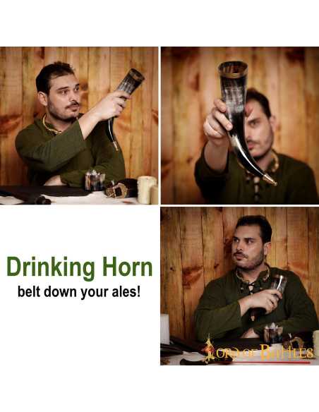 Cuerno vikingo de Buey auténtico para...