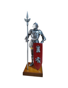 Miniatuur middeleeuws ridderharnas Adelaar, 24 cm.