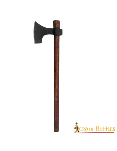 Hacha barbuda vikinga forjada a mano 2