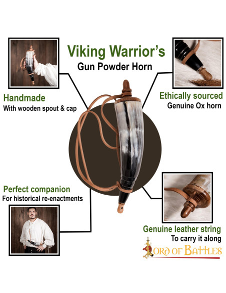 Buskruit gemaakt in ossenhoorn