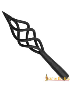 Punta de flecha medieval funcional, llama de fuego
