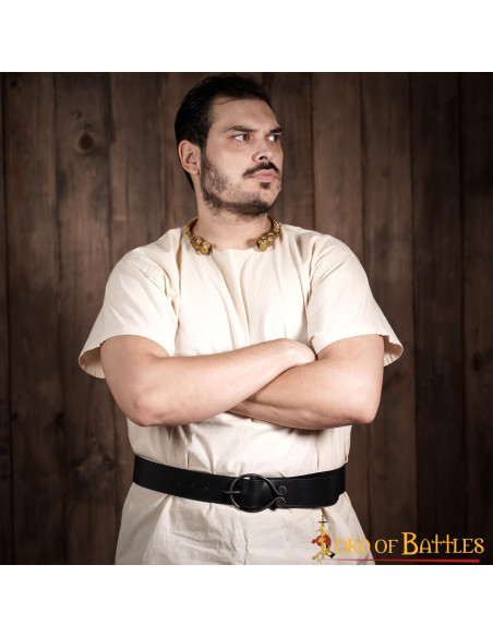 Cinturón medieval Edad Oscura hebilla...
