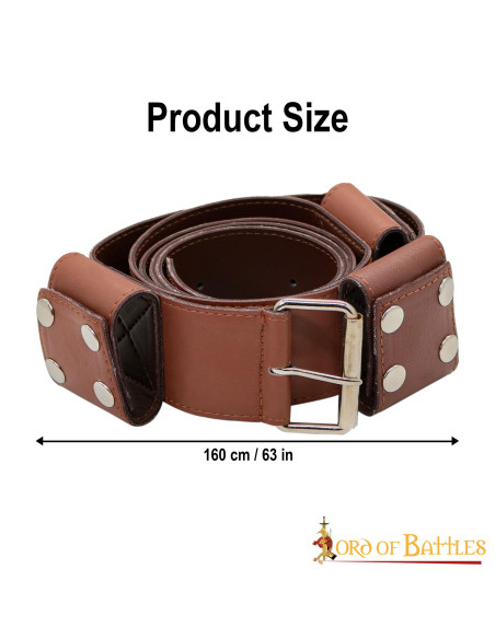 Handgemaakte leren riem voor LARP en...