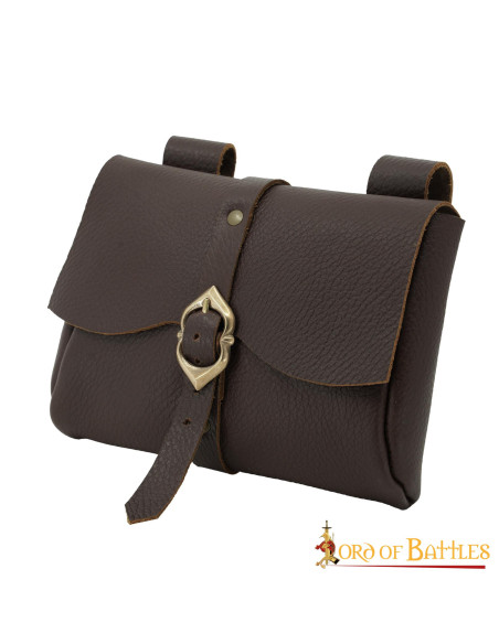 Bolso medieval del mensajero, cuero...
