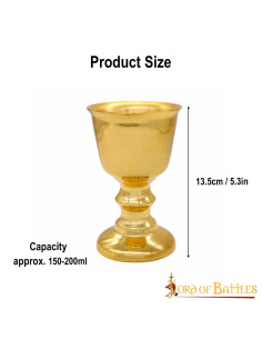 Cáliz ceremonial medieval plateado (150-200 ml.) 2