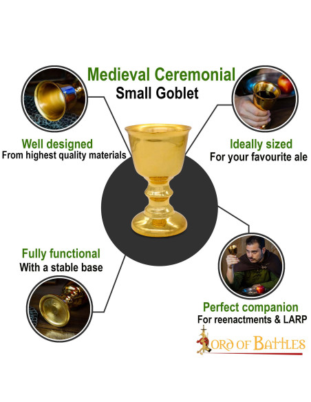 Cáliz ceremonial medieval plateado...