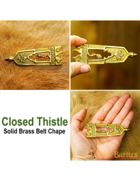 Vermessingde middeleeuwse riemsluiting