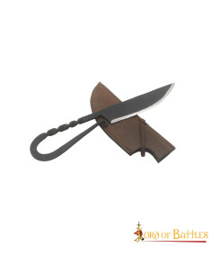 Wikinger-Messer aus Schmiedeeisen mit Scheide