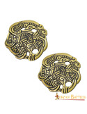 Broche vikingo Greiftier en latón