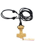 Wikinger-Mjolnir-Hammer-Anhänger aus Messing