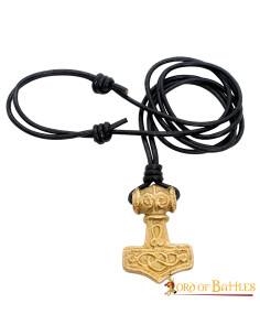 Wikinger-Mjolnir-Hammer-Anhänger aus Messing