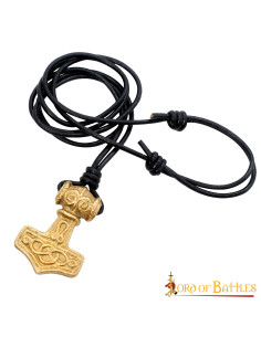Viking Mjolnir Hamer hanger in messing 2