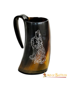 Viking huilende wolf bierpul, (600 ml.)