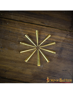 Set 10 aiglets-puntales medievales en latón (3,8 cm.)