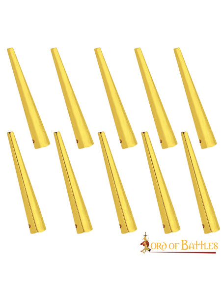 Set van 10 middeleeuwse koperen...