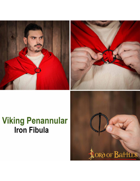 Fíbula capa medieval en hierro forjado Fíbula capa medieval en hierro forjado